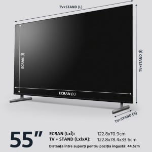 Televizor Sony BRAVIA LED 55X85L, 139 cm, Smart Google TV, 4K Ultra HD, 100Hz, Clasa F (Model 2023) - Img 2