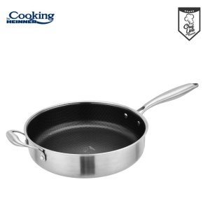 Tigaie adanca cu capac din inox, acoperira ceramica Honeycomb, dimensiune 28x7.5 cm, 4.2 l, Heinner Titanium MRK-28C - Img 7