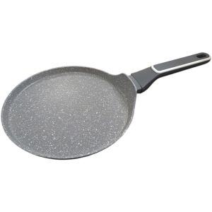 Tigaie clatite aluminiu forjat, acoperire marmorata 5 straturi, baza inductie, diametru 25 cm, Brio Terra Stone