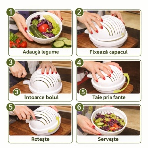Tocator salata si muraturi cu bol, 18×10.5 cm - Img 3