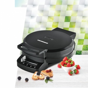 Aparat de facut gofre Heinner HWF-F1200BK, 1200 W, invelis antiaderent, termostat ajustabil, Negru - Img 5