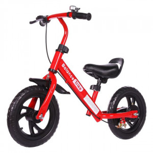 Bicicleta fara pedale reglabila, greutate maxima 27 kg, varsta recomandata 3-5 + ani, frana pe ghidon, Multicolor