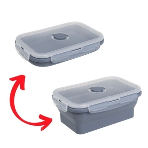 Caserola alimentara pliabila, capacitate 800 ml, dimensiune 18x11.5x7 cm