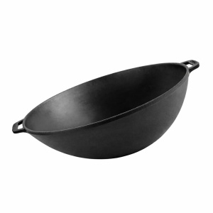 Ceaun din fonta tip wok, 36×11.5 cm, 8 L