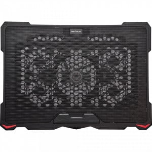 Cooler laptop Serioux NCP035, 1500 rpm, 10-17.3", 5 ventilatoare, 2 x USB, Iluminare LED, Negru - Img 3