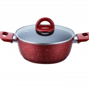 Cratita aluminiu Vanora Pietra Rosa, non stick, 24x10 cm, 4 l - Img 2