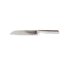 Cutit Santoku din otel inoxidabil, dimensiune 18 cm, Brio Metallica