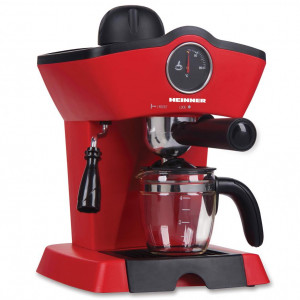 Espressor manual Heinner HEM-200RD, 800W, 3.5 bar, filtru inox, 250 ml, Rosu