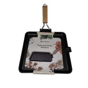 Grill din fonta pura cu maner pliabil, Schmitter, 28x28 cm