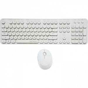 Kit tastatura si mouse optic fara fir Serioux SRX9910WH, USB cu receptor nano, Alb - Img 3