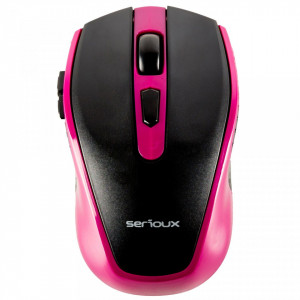 Mouse Wireless Serioux SRXM-PST600W-GR, 1600 Dpi, Senzor Optic, USB, Multicolor - Img 4