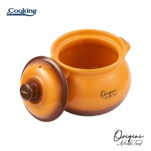 Oala ceramica cu capac, acoperire ceramica, dimensiune 12 x 11 cm, capacitate 2 L, Origini Chef Nicolai Tand