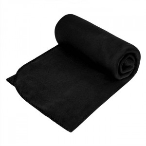 Patura dubla moale fleece, dimensiune 240x220cm, Negru