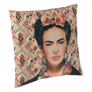 Perna decorativa cu o fata, dimensiune 45x45x12 cm, Frida Kahlo - Img 1