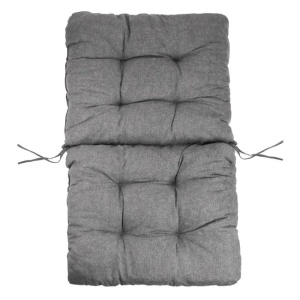 Perna decorativa pentru scaun cu spatar, doua fete, pentru exterior, dimensiune 100 x 50 x 10 cm, Gri - Img 3