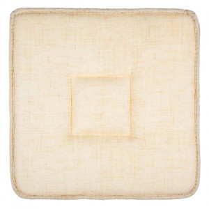 Perna decorativa pentru scaun, doua fete, dimensiune 39x39x3 cm, Ecru - Img 1