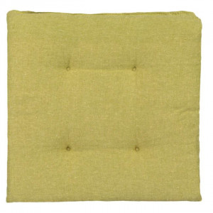 Perna decorativa pentru scaun, doua fete, dimensiune 40x40x5 cm, Mustar - Img 2