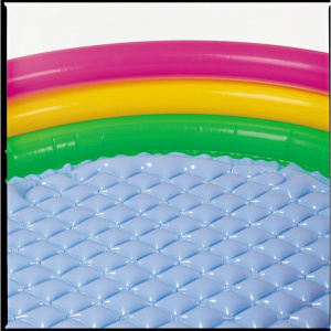 Piscina gonflabila pentru copii, 3 inele, dimensiune 114 x 25 cm, capacitate 131 l, Multicolor - Img 2