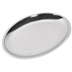 Platou servire metalic, oval, 40 cm