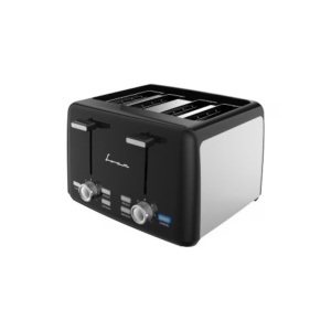 Prajitor de paine FRAM FTP-1574SSBK, 1500W, capacitate 4 felii, 7 niveluri de rumenire, Negru/Inox