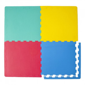 Puzzle modular pentru podea, moale si antiderapant, contine 4 piese, Multicolor - Img 2