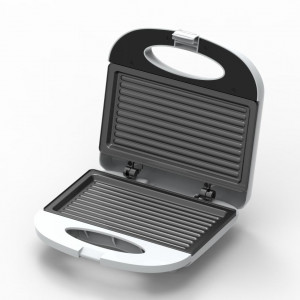 Sandwich maker HEINNER SWAN SM-K750FGWH, 750w, capacitate 2 sandwich-uri, placi antiadezive fixe tip grill, alb - Img 2