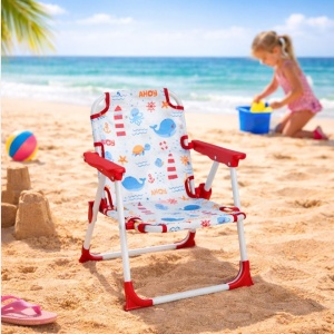 Scaunel pliabil pentru copii, structura metalica, dimensiune 33x34x47 cm, greutate maxima 35 kg, model Balena - Img 3