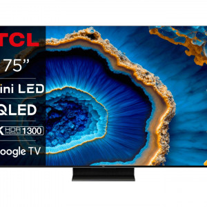 Televizor TCL MiniLed 75C805, 189 cm, Smart Google TV, 4K Ultra HD, 100hz, Clasa G (Model 2023)