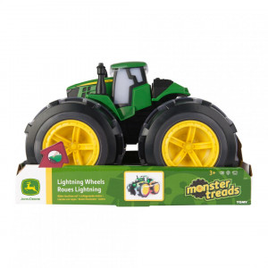 Tractor John Deere - Monster treads, cu lumini, 30 cm