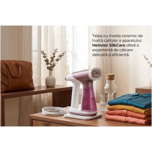 Aparat de calcat vertical cu functie aspirare Heinner SilkCare HGS-A1500VPNK, 1300-1550W - Img 5