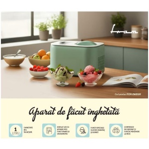 Aparat de facut inghetata Fram FICM-DW16GR, 100 W, Capacitate: 1 l, Compresor incorporat, Bol inghetata detasabil - Img 3