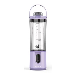 Blender portabil Fram FBP-P74PP, acumulator 7.4V, autonomie 10-15 min, recipient 400ml, lame inox, buton on/off, oprire automata, cablu incarcare TYPE-C, mov - Img 4