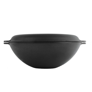 Ceaun fonta wok 8 L cu capac tigaie, 36×11.5 cm - Img 4