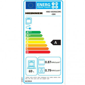 Cuptor incorporabil Heinner HBO-V659GCDRC-GBK, Multifunctional, Capacitate 69L, 9 functii, Clasa energetica A - Img 6
