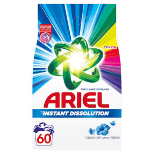 Detergent de rufe Pudra, Ariel automat Touch of Lenor Color, 4.5 kg, 60 de spalari