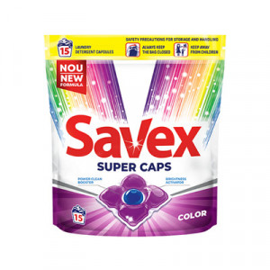 Detergent Rufe, 15 Capsule, SAVEX Super Color