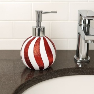 Dozator de sapun in forma de glob de Craciun, capacitate 300 ml