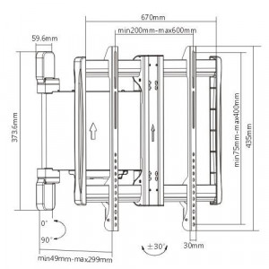 EL WALL TV MOUNT SERIOUX MTVS30 32"-60" - Img 2