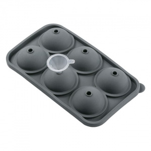 Forma din silicon pentru cuburi de gheata rotunde, 6 compartimente, dimensiune 19.5x11x5 cm - Img 3