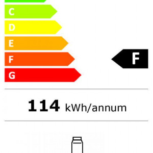 Frigider cu o usa Heinner HF-V135F+, 135 l, Clasa F, lumina LED, Usa reversibila, H 83.8 cm, Alb - Img 3