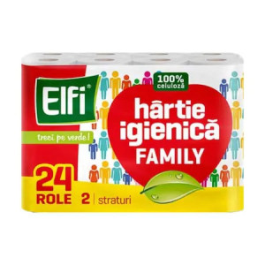 Hartie igienica parfumata Elfi, 2 straturi, 24 role