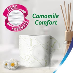 Hartie igienica Zewa Deluxe Camomile Comfort, 3 straturi, 8 role - Img 2