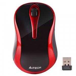 Mouse A4Tech wireless 1000DPI negru/rosu