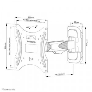 NM Screen TV Wall Mount FullMot 32"-55" - Img 3