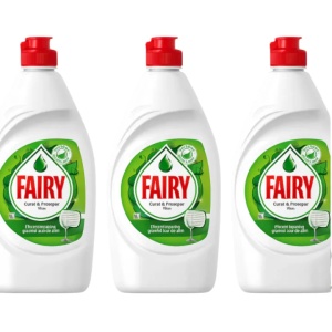 Pachet 3X - Detergent lichid pentru vase Fairy, aroma mar, 450 ml