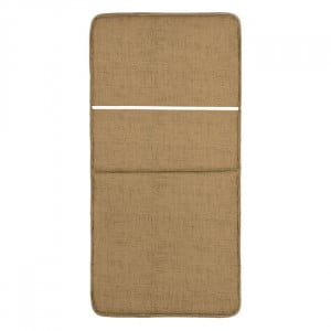 Perna decorativa de exterior pentru scaun cu spatar, doua fete, elastic pentru fixare, dimensiune 87x43 cm, Bej - Img 3