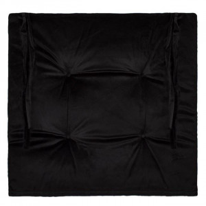 Perna decorativa pentru scaun, dimensiune 40x40x4 cm, Velvet negru