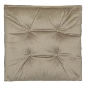 Perna velvet decorativa pentru scaun, dimensiune 38 x 38 cm, Bej