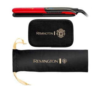 Placa de par Remington S6755 Sleek & Curl Manchester United Edition, 230 grade, Black Titanium Ceramic, Timp incalzire 15 sec, Functie Boost, Rosu/ Negru - Img 2