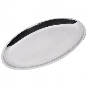 Platou servire oval, metalic, 30 cm